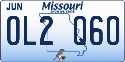 MO license plate OL2Q6O