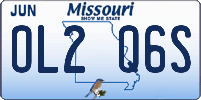 MO license plate OL2Q6S
