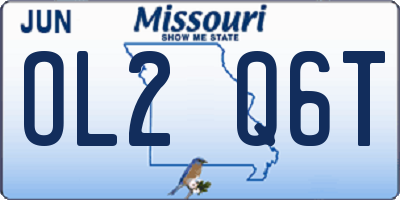MO license plate OL2Q6T