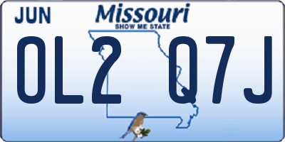 MO license plate OL2Q7J