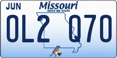 MO license plate OL2Q7O
