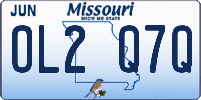 MO license plate OL2Q7Q