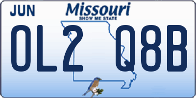 MO license plate OL2Q8B