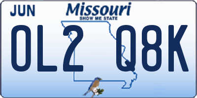 MO license plate OL2Q8K