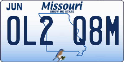 MO license plate OL2Q8M