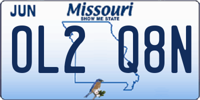 MO license plate OL2Q8N