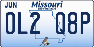 MO license plate OL2Q8P