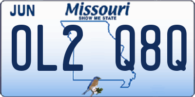 MO license plate OL2Q8Q