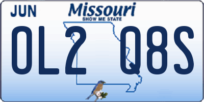 MO license plate OL2Q8S