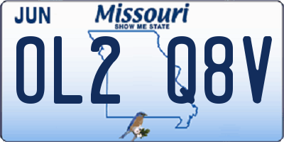 MO license plate OL2Q8V