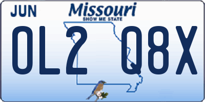 MO license plate OL2Q8X
