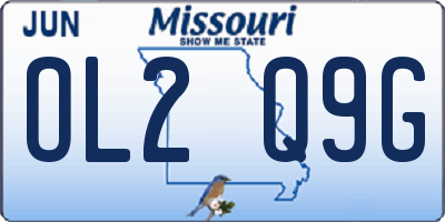 MO license plate OL2Q9G