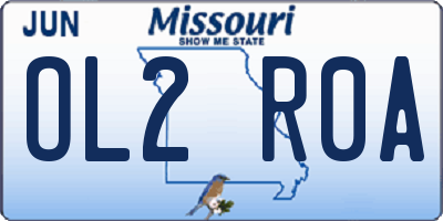 MO license plate OL2R0A