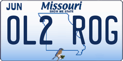 MO license plate OL2R0G