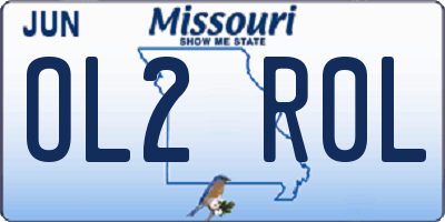 MO license plate OL2R0L
