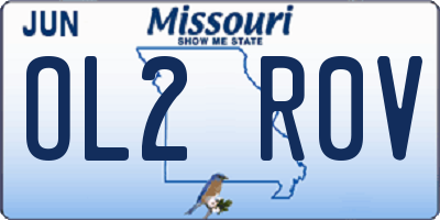 MO license plate OL2R0V