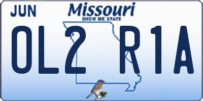 MO license plate OL2R1A