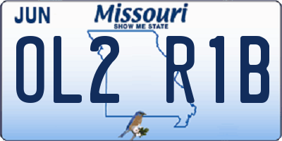 MO license plate OL2R1B