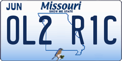 MO license plate OL2R1C