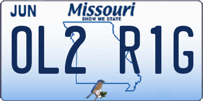 MO license plate OL2R1G