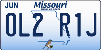 MO license plate OL2R1J