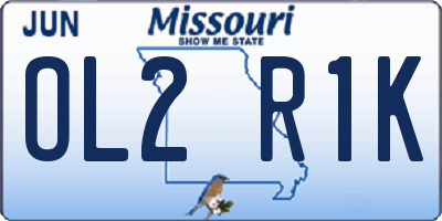 MO license plate OL2R1K