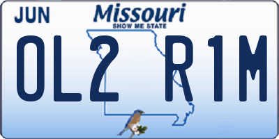 MO license plate OL2R1M
