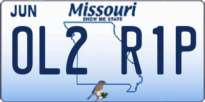 MO license plate OL2R1P