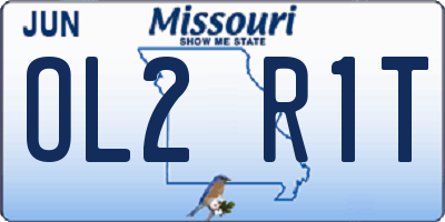 MO license plate OL2R1T