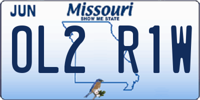MO license plate OL2R1W