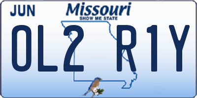 MO license plate OL2R1Y
