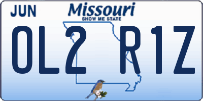 MO license plate OL2R1Z