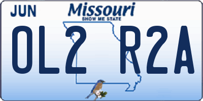 MO license plate OL2R2A