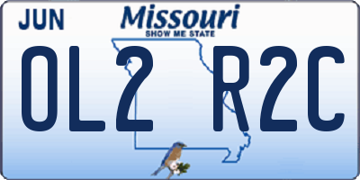 MO license plate OL2R2C
