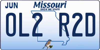 MO license plate OL2R2D