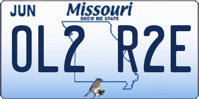 MO license plate OL2R2E