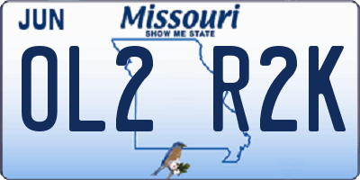 MO license plate OL2R2K