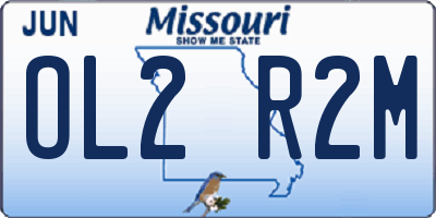 MO license plate OL2R2M