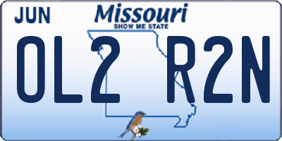 MO license plate OL2R2N