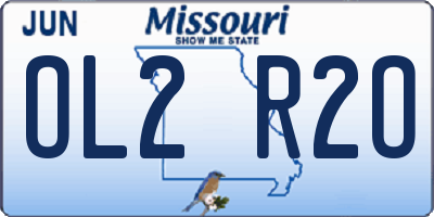 MO license plate OL2R2O