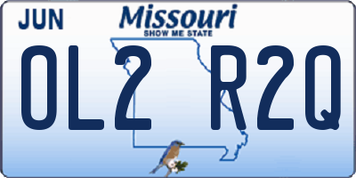 MO license plate OL2R2Q