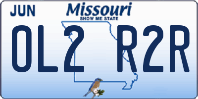 MO license plate OL2R2R