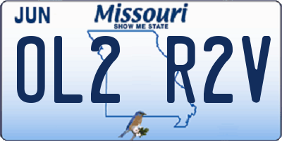 MO license plate OL2R2V