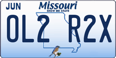 MO license plate OL2R2X