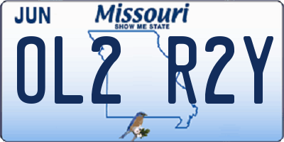 MO license plate OL2R2Y