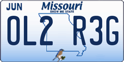 MO license plate OL2R3G
