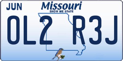 MO license plate OL2R3J
