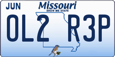 MO license plate OL2R3P