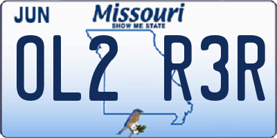 MO license plate OL2R3R