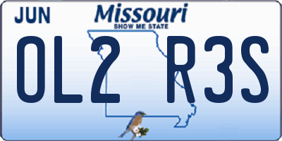 MO license plate OL2R3S
